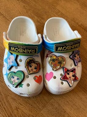 Limited Edition Rainbow High Crocs clogs C8 toddler girls